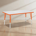 Jonti-Craft Berries Elementary Height Color Edge Rectangle Table (30 x 48) in Orange