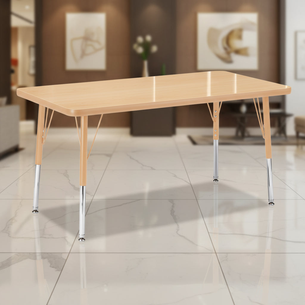 Jonti-Craft Berries Elementary Maple Top/Edge Rectangle Table (24 x 36)