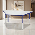 Jonti-Craft Berries Elementary Height Prism Edge Trapezoid Table (24 x 48) in Blue