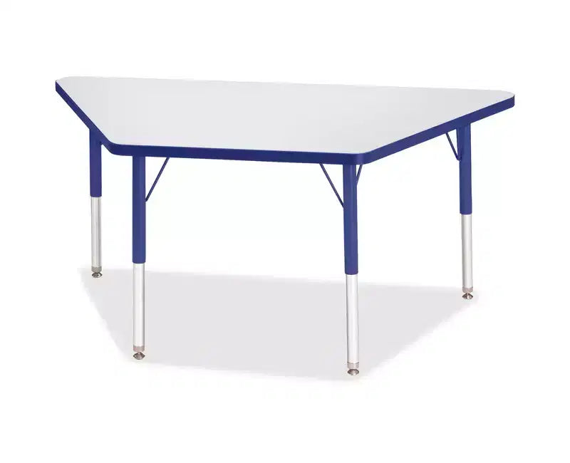 Tavolo attività trapezoidale 24 x 48 in blu