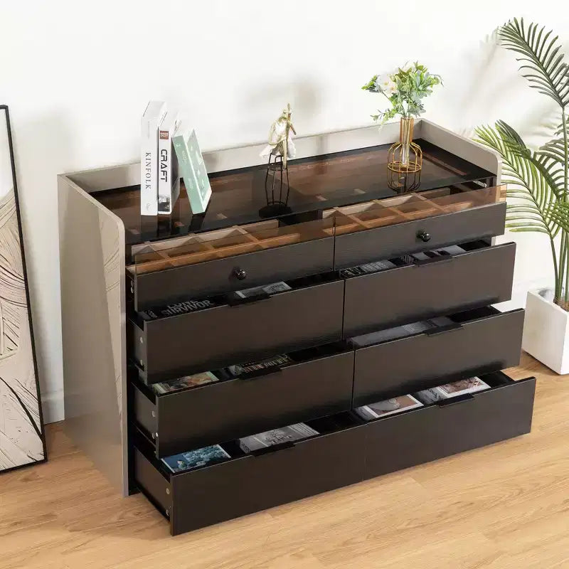 Cassettiera multi-cassetto con ripiano superiore aperto
