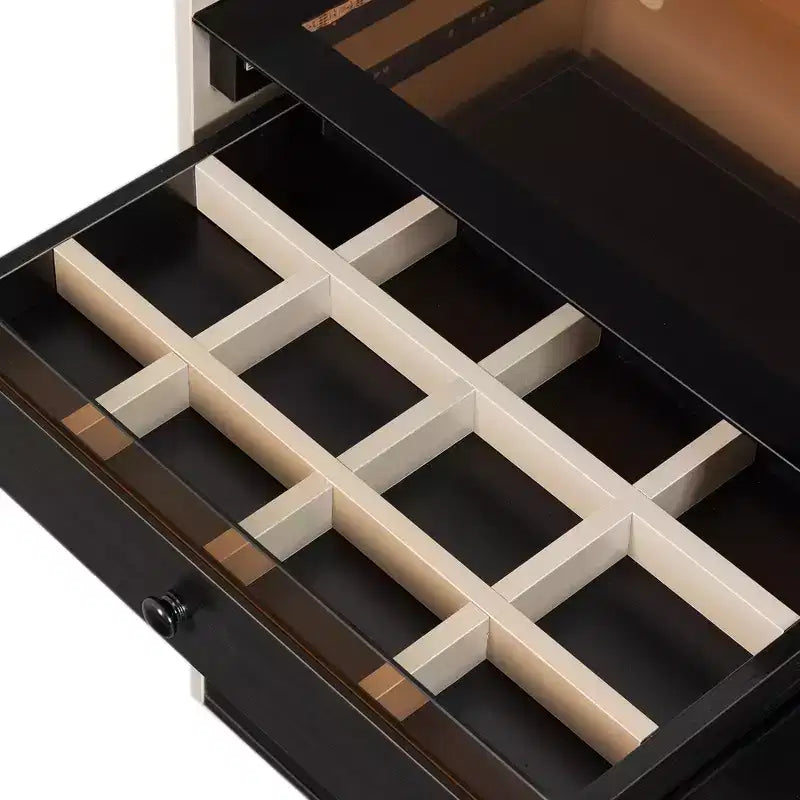 Cassettiera multi-cassetto con ripiano superiore aperto