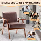 Poltroncina con schienale a orecchioni e gambe in legno massello