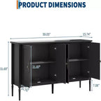 59-Inch-Modernes Sideboard mit 4 Türen und verstellbaren Einlegeböden