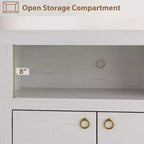 TV-Schrank im Landhausstil für Fernseher bis zu 80 Zoll – 70" Entertainment-Center mit Schubladen und Soundbar-Ablage