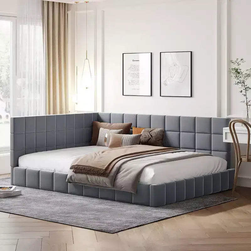 Struttura letto imbottita/divano letto a una piazza e mezza