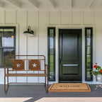 Sedia a dondolo in ferro per 2 persone – dondolo da patio con design a stella