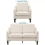 Loveseat-Sofa mit quadratischen Armlehnen, 53.5"