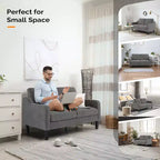 Loveseat-Sofa mit quadratischen Armlehnen, 53.5"