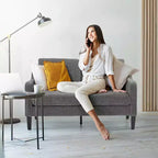 Loveseat-Sofa mit quadratischen Armlehnen, 53.5"