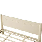 Base letto a piattaforma in legno con testiera – Misura Queen e King
