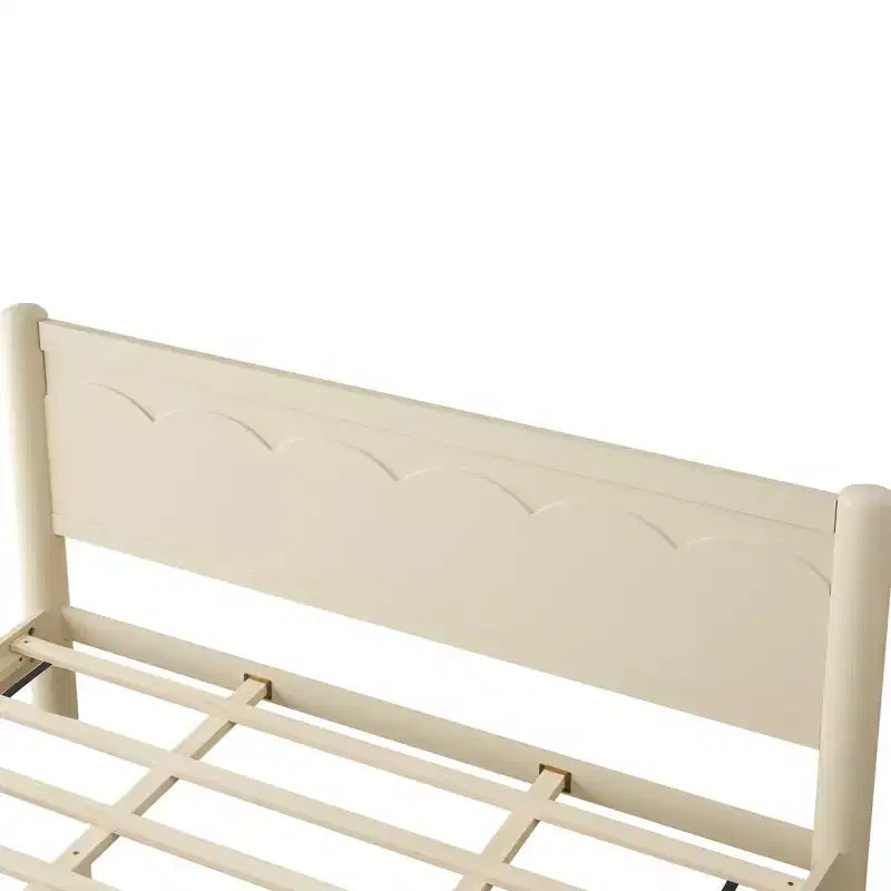 Base letto a piattaforma in legno con testiera – Misura Queen e King