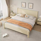 Base letto a piattaforma in legno con testiera – Misura Queen e King