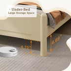 Base letto a piattaforma in legno con testiera – Misura Queen e King