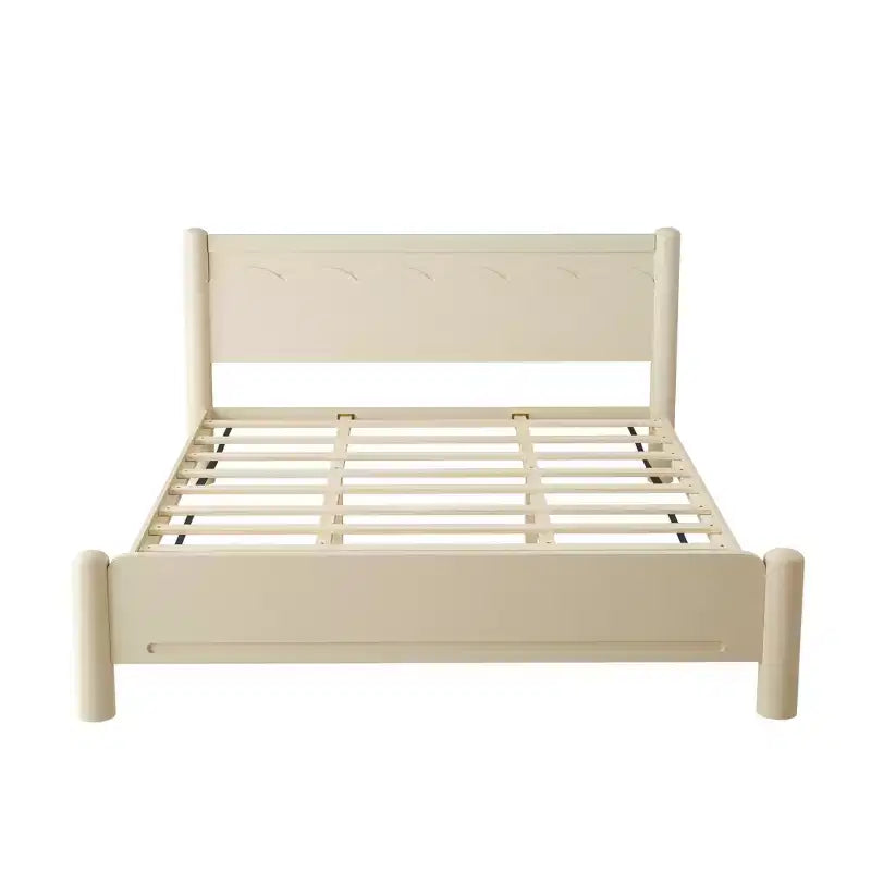 Base letto a piattaforma in legno con testiera – Misura Queen e King