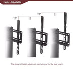Height & Angle Adjustable TV Stand with Glass Shelves for 32–65 Inch TVs