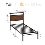 Industrieel platformbedframe met laadstation