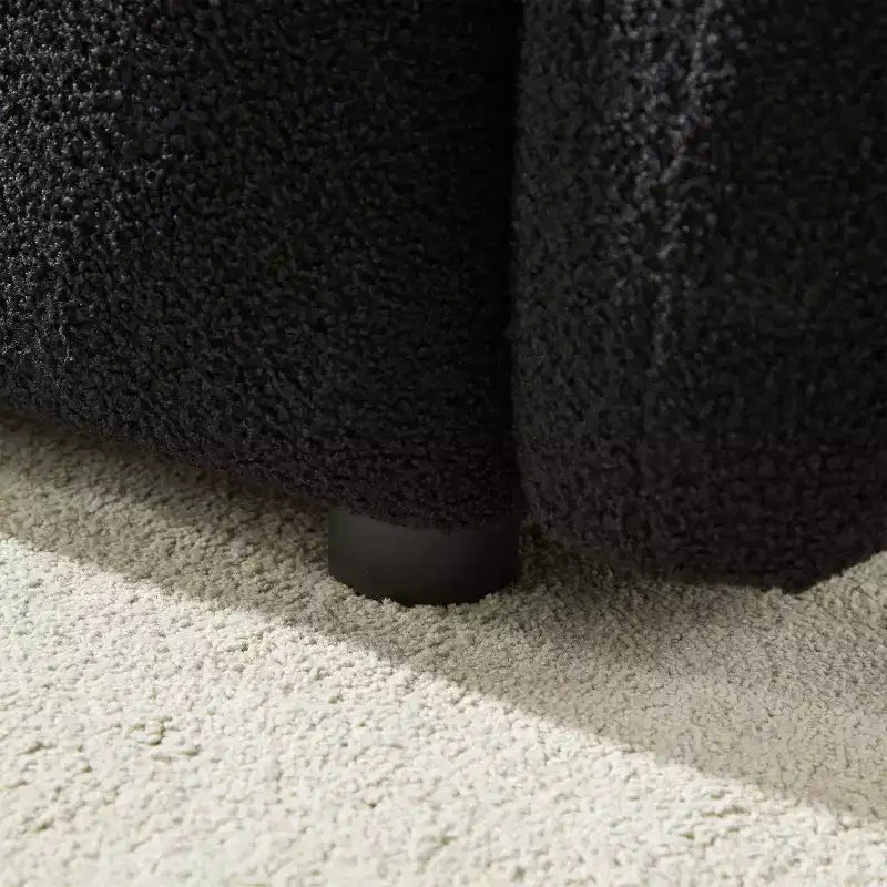 Poltrona lounge in tessuto Teddy – Sedia d'accento imbottita per soggiorno, camera da letto e ufficio