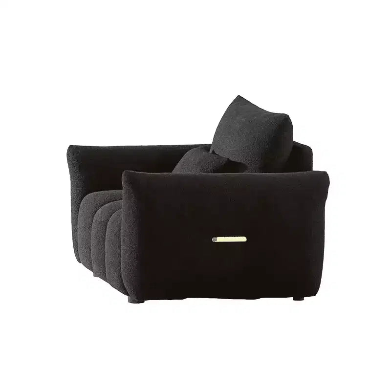 Poltrona lounge in tessuto Teddy – Sedia d'accento imbottita per soggiorno, camera da letto e ufficio