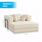 Converteerbare slaapbank van 66 inch met kussens