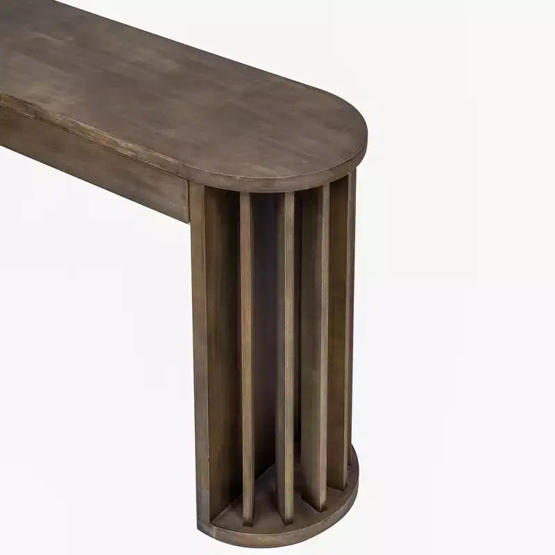 Consolle con bordo ovale da 150 cm e gambe a ventaglio