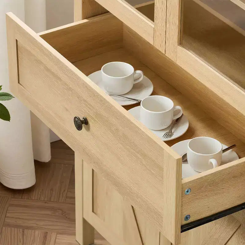 Dispensa Alta da Cucina con Cassetto e 4 Ante