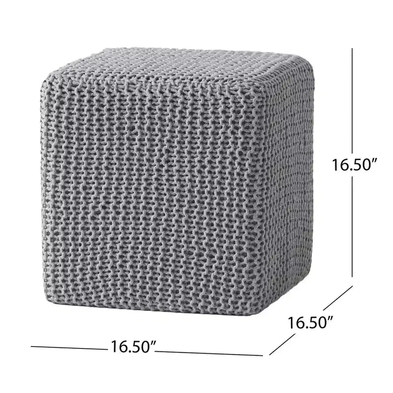 Pouf cubo in maglia