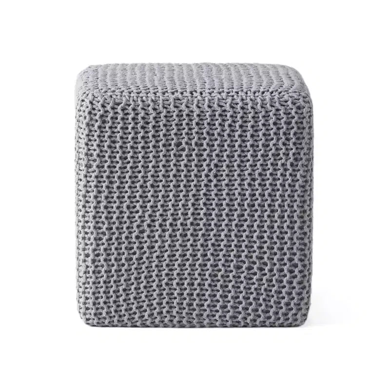 Pouf cubo in maglia