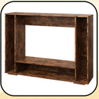 Consoletafel met open plank – rustiek bruin