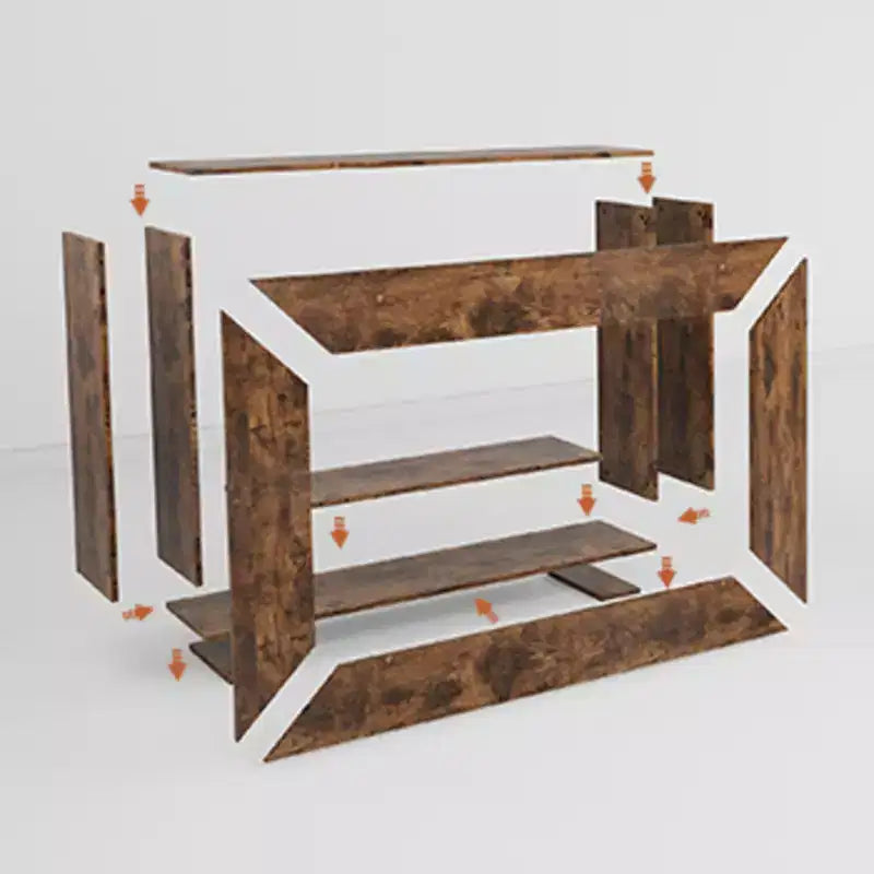 Consolle con ripiano aperto – Marrone rustico