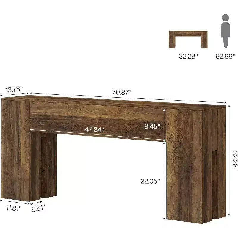 Consolle rustica da 71 pollici