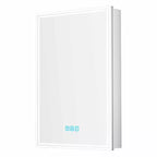 Armadietto da bagno in alluminio da 24 in. L x 36 in. H con specchio, luminosità regolabile, antiappannamento