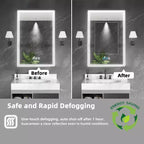 Armadietto da bagno in alluminio da 24 in. L x 36 in. H con specchio, luminosità regolabile, antiappannamento