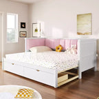 Divano letto espandibile da Twin XL a King con 2 cassetti portaoggetti e schienale imbottito