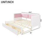 Divano letto espandibile da Twin XL a King con 2 cassetti portaoggetti e schienale imbottito