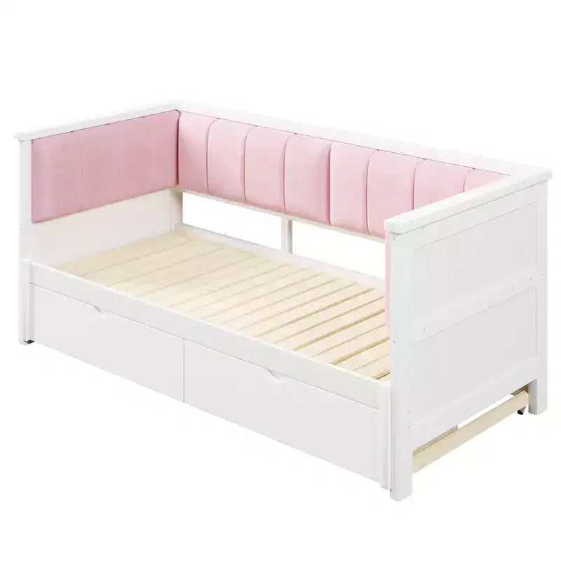 Divano letto espandibile da Twin XL a King con 2 cassetti portaoggetti e schienale imbottito