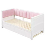Divano letto espandibile da Twin XL a King con 2 cassetti portaoggetti e schienale imbottito