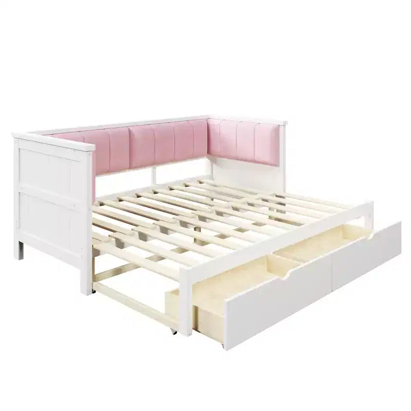 Divano letto espandibile da Twin XL a King con 2 cassetti portaoggetti e schienale imbottito