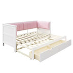 Divano letto espandibile da Twin XL a King con 2 cassetti portaoggetti e schienale imbottito