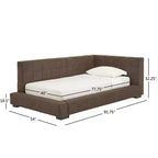 Letto imbottito con testiera trapuntata