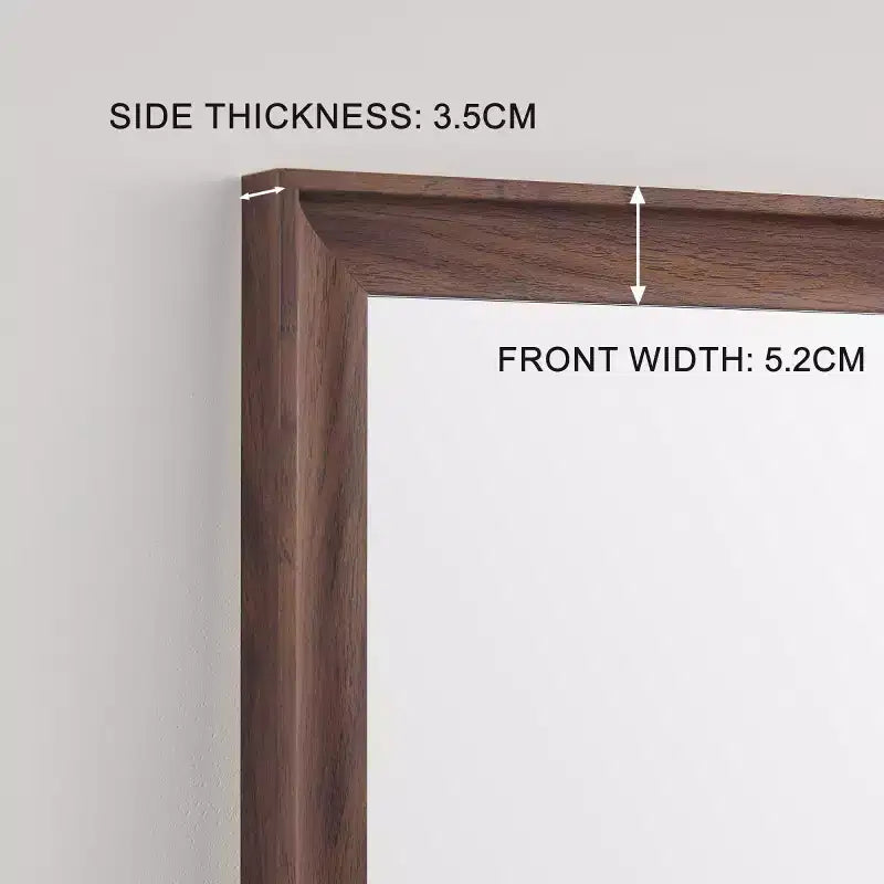 Specchio intero da parete con cornice in legno