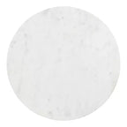 Marble Top Round Side Table with Gold Tripod Base