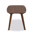 Tavolino da caffè moderno di metà secolo – struttura in legno di gomma, finitura noce, largo 43.3"