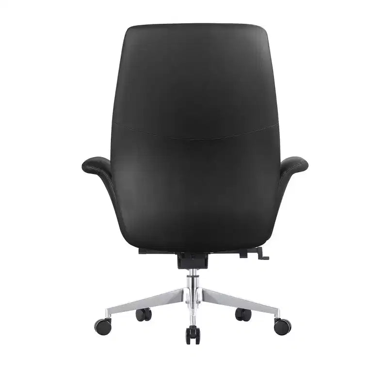 Sedia da ufficio ergonomica con telaio in alluminio e seduta in similpelle