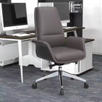 Ergonomischer Bürostuhl mit Aluminiumrahmen und Kunstledersitz