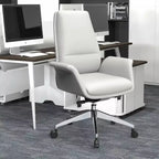Ergonomischer Bürostuhl mit Aluminiumrahmen und Kunstledersitz
