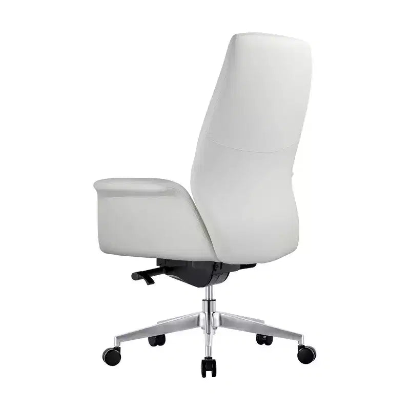 Sedia da ufficio ergonomica con telaio in alluminio e seduta in similpelle
