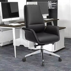 Ergonomischer Bürostuhl mit Aluminiumrahmen und Kunstledersitz